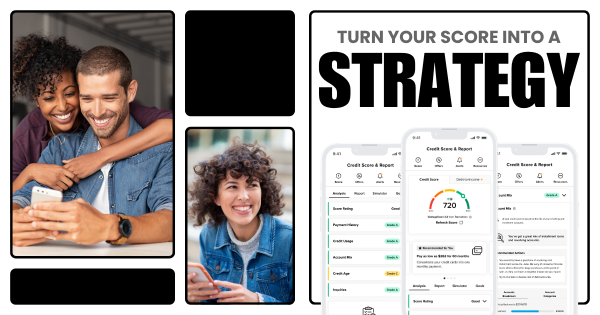 "turn your score into a strategy" couple on phones