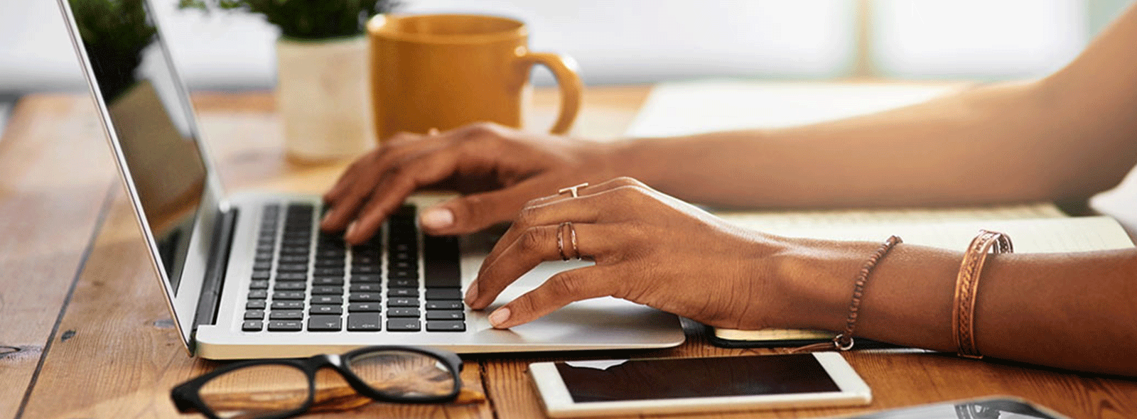 girl working on computer