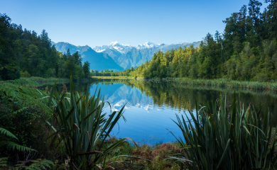 lake with mountain