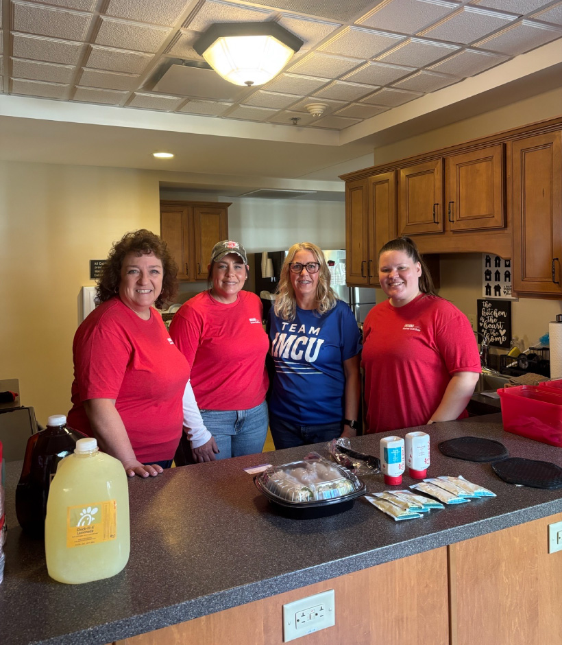 volunteers at a kitchen at RMCH