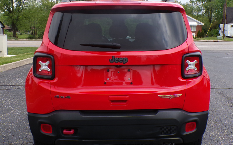 back of red suv