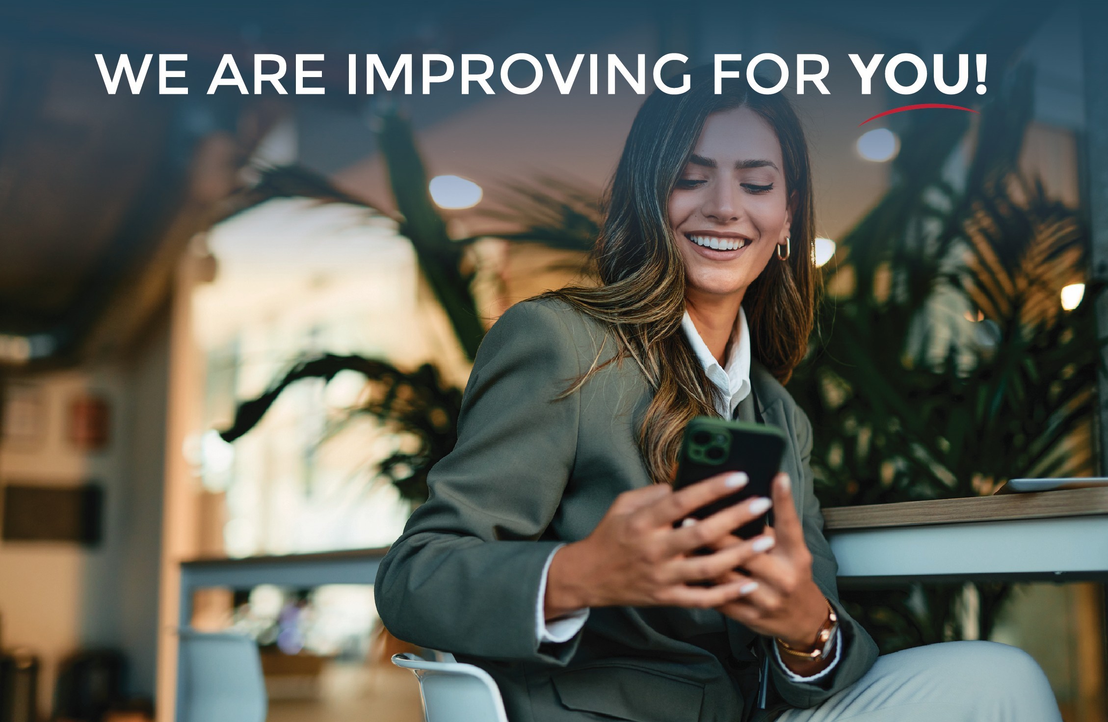 Improving For You New Website - girl with phone