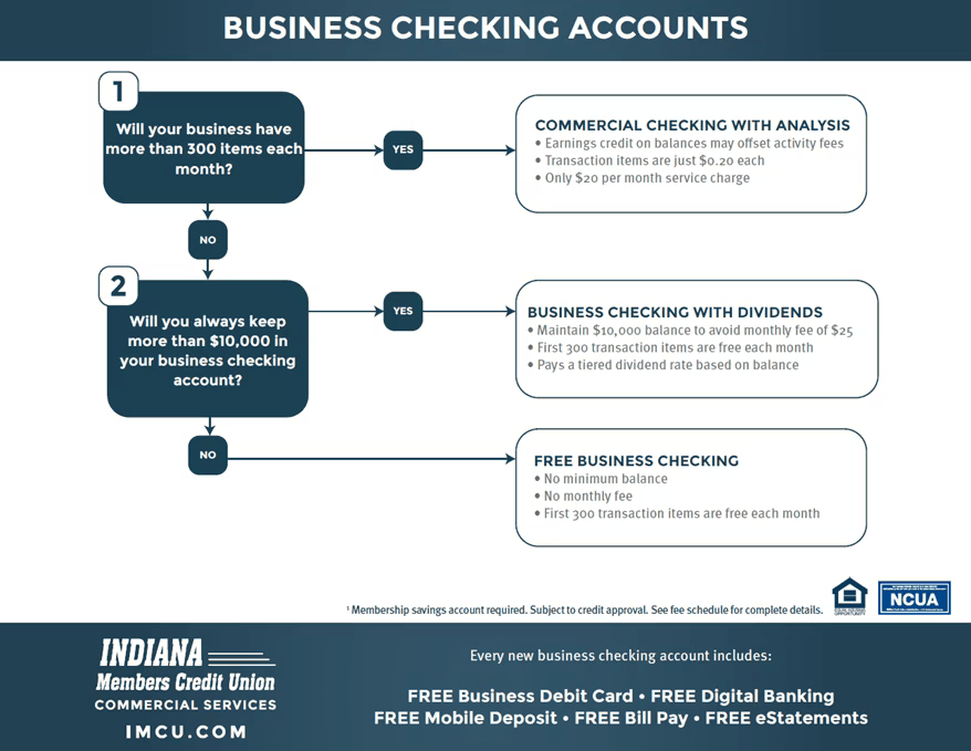 Business Checking Accounts info graphic