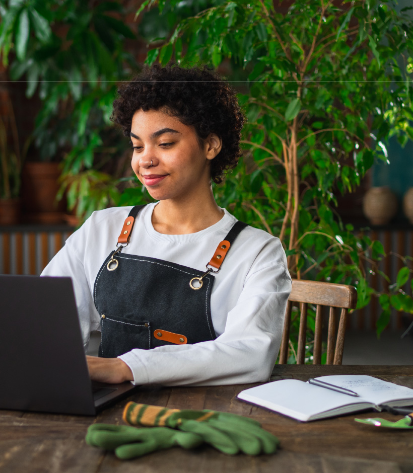 person typing on laptop