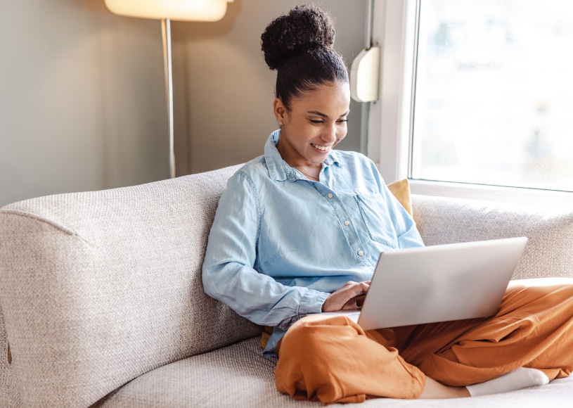 person typing on laptop