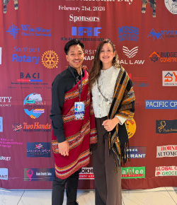 two people at chin community event